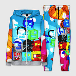 Женский 3D-костюм Geometry Dash, цвет: 3D-меланж