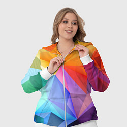 Женский 3D-костюм Радужная геометрия, цвет: 3D-белый — фото 2