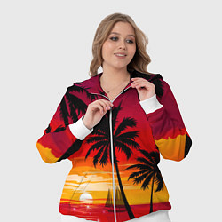 Женский 3D-костюм Гавайский закат, цвет: 3D-белый — фото 2