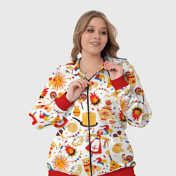 Женский 3D-костюм Славянская символика, цвет: 3D-красный — фото 2