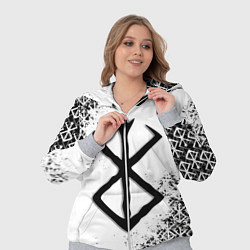 Женский 3D-костюм БЕРСЕРК logo чб, цвет: 3D-меланж — фото 2