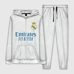 Женский 3D-костюм Реал Мадрид форма 20212022, цвет: 3D-белый