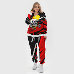 Женский 3D-костюм Череп со скейтом, цвет: 3D-белый — фото 2