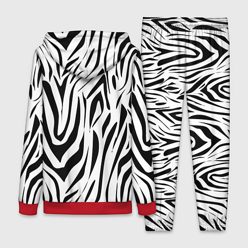 Женский костюм Черно-белая зебра / 3D-Красный – фото 2
