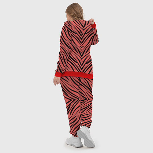 Женский костюм Полосатый тигровый узор / 3D-Красный – фото 5