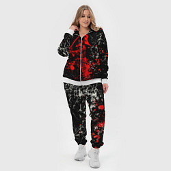 Женский 3D-костюм Красный Японский Самурай Samurai, цвет: 3D-белый — фото 2