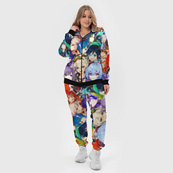 Женский 3D-костюм Genshin Impact - персонажи, цвет: 3D-черный — фото 2