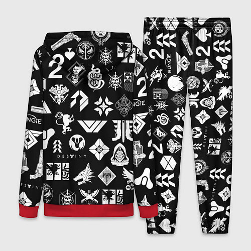 Женский костюм DESTINY 2 PATTERN GAME LOGO ДЕСТИНИ 2 ПАТТЕРН СИМВ / 3D-Красный – фото 2