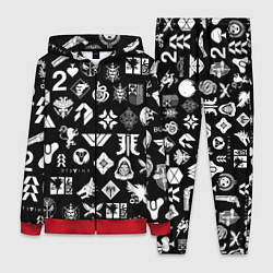 Женский 3D-костюм DESTINY 2 PATTERN GAME LOGO ДЕСТИНИ 2 ПАТТЕРН СИМВ, цвет: 3D-красный