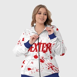 Женский 3D-костюм Dexter logo Декстер брызги крови, цвет: 3D-синий — фото 2