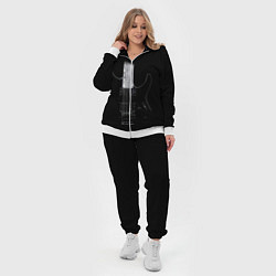 Женский 3D-костюм ЧЕРНАЯ ЭЛЕКТРОГИТАРА, цвет: 3D-белый — фото 2