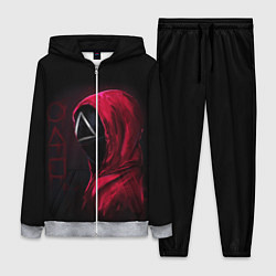 Женский костюм ИГРА В КАЛЬМАРА, СТРАЖ ТРЕУГОЛЬНИК, ФИГУРЫ ИГРЫ