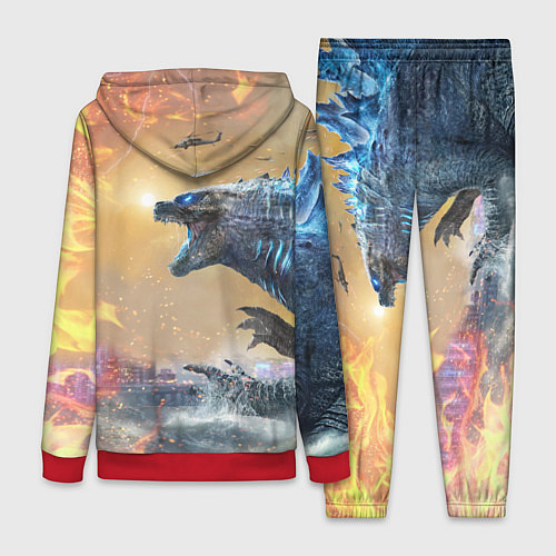 Женский костюм ГОДЗИЛЛА АТАКУЕТ! / 3D-Красный – фото 2