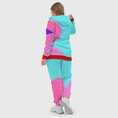 Женский костюм Розово-голубой градиент / 3D-Красный – фото 5