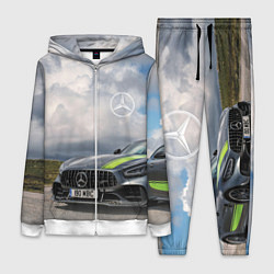 Женский 3D-костюм Mercedes V8 Biturbo Racing Team AMG, цвет: 3D-белый
