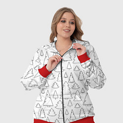 Женский 3D-костюм Простые елочки, цвет: 3D-красный — фото 2