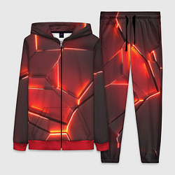 Женский 3D-костюм ПЛИТЫ НА НЕОНЕ, цвет: 3D-красный