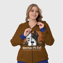 Женский 3D-костюм Американский Питбультерьер Pit Bull Terrier, цвет: 3D-синий — фото 2
