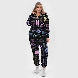 Женский 3D-костюм K-pop лого исполнителей, цвет: 3D-черный — фото 2