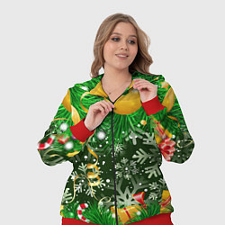 Женский 3D-костюм Новогоднее Настроение Елка, цвет: 3D-красный — фото 2