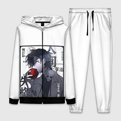 Женский 3D-костюм Dazai Дадзай Осаму ест яблоко, цвет: 3D-черный