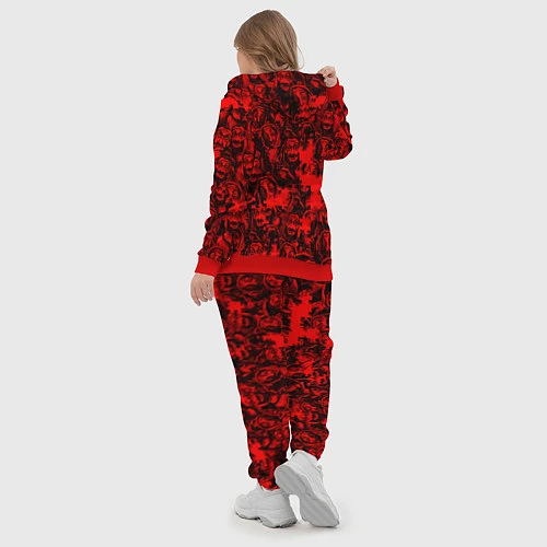 Женский костюм LA CASA DE PAPEL RED CODE PATTERN / 3D-Красный – фото 5