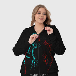 Женский 3D-костюм Dark Souls NEON Силуэт, цвет: 3D-черный — фото 2