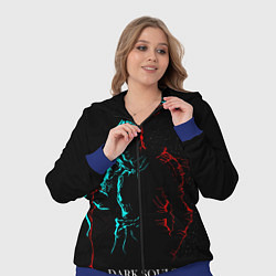 Женский 3D-костюм Dark Souls NEON Силуэт, цвет: 3D-синий — фото 2