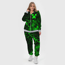 Женский 3D-костюм MINECRAFT - КРИПЕР - Частицы, цвет: 3D-меланж — фото 2
