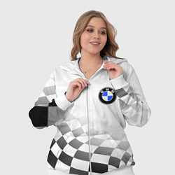 Женский 3D-костюм BMW, БМВ СПОРТ, ФИНИШНЫЙ ФЛАГ, цвет: 3D-белый — фото 2