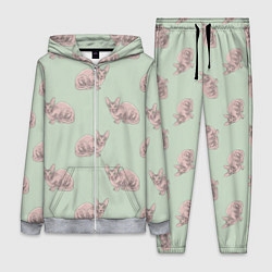 Женский 3D-костюм Сфинкс коты паттерн, цвет: 3D-меланж