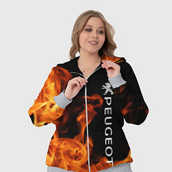 Женский 3D-костюм Peugeot пламя огня, цвет: 3D-меланж — фото 2