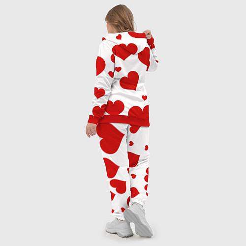 Женский костюм Красные сердечки Heart / 3D-Красный – фото 5