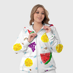 Женский 3D-костюм Пиксельные фрукты, цвет: 3D-белый — фото 2