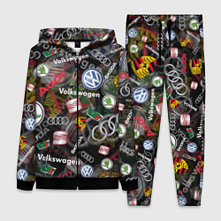 Женский 3D-костюм Volkswagen Group AUDI VW SEAT PORSCHE SKODA, цвет: 3D-черный