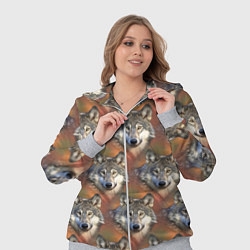 Женский 3D-костюм Волки Wolfs паттерн, цвет: 3D-меланж — фото 2