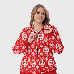 Женский 3D-костюм Red Pattern Dope Camo Dope Street Market Спина, цвет: 3D-красный — фото 2