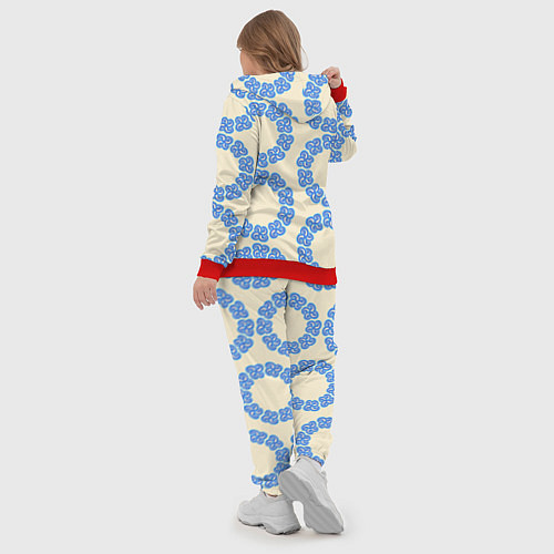 Женский костюм Круговой орнамент из цветка / 3D-Красный – фото 5