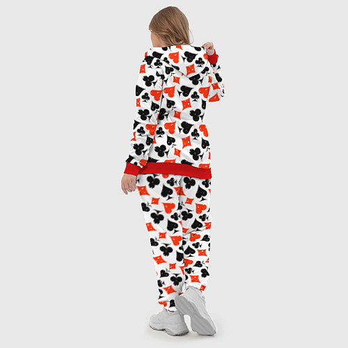 Женский костюм Пика, Черва, Крестя, Бубна / 3D-Красный – фото 5