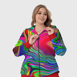 Женский 3D-костюм Expressive pattern Neon, цвет: 3D-красный — фото 2