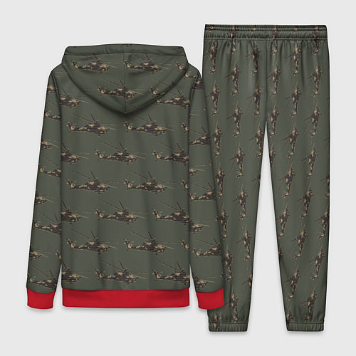 Женский костюм Вертолеты паттерн / 3D-Красный – фото 2