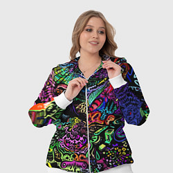 Женский 3D-костюм Абстрактный узор Vanguard Fashion Неон, цвет: 3D-белый — фото 2