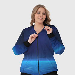 Женский 3D-костюм Планета вид из космоса, цвет: 3D-черный — фото 2