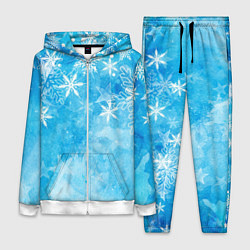 Женский 3D-костюм Новогодние снежинки, цвет: 3D-белый