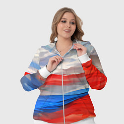 Женский 3D-костюм Флаг России в красках, цвет: 3D-белый — фото 2