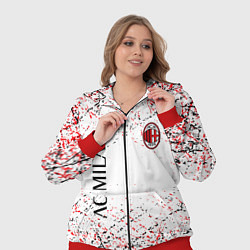 Женский 3D-костюм Ac milan logo, цвет: 3D-красный — фото 2