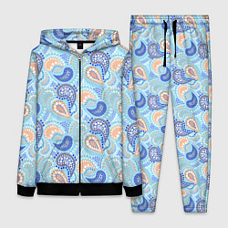 Женский костюм Турецкий огурец Turkish cucumber blue pattern