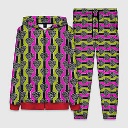 Женский 3D-костюм Striped multicolored pattern Сердце, цвет: 3D-красный
