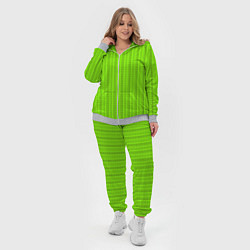 Женский 3D-костюм Зеленые узоры из линий, цвет: 3D-меланж — фото 2