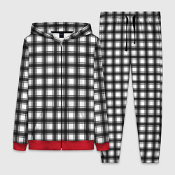 Женский костюм Black and white trendy checkered pattern